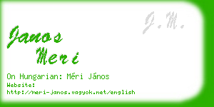 janos meri business card